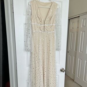 Sheer Polka Dot Sparkly Dress